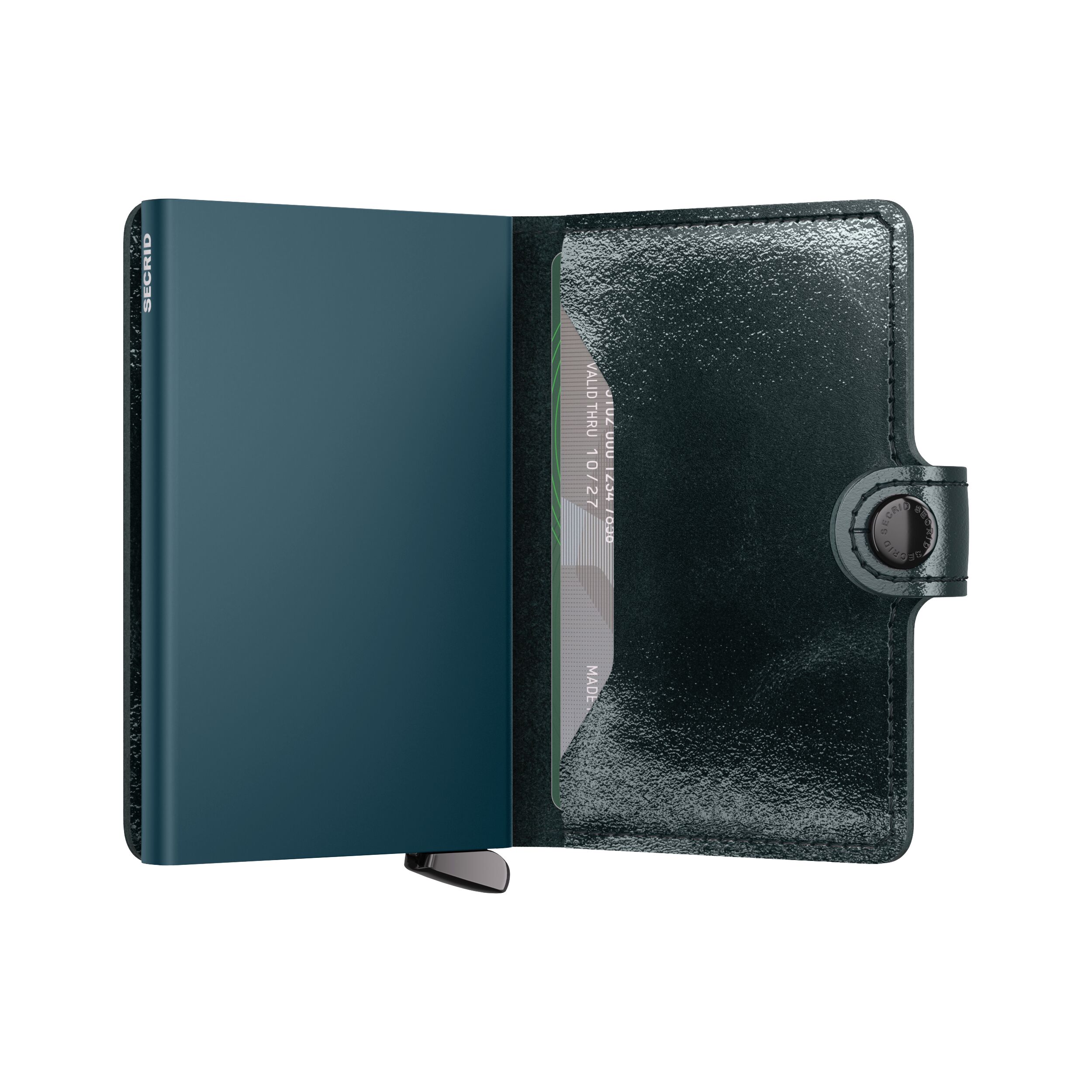 Secrid Miniwallet Naplak Bottle Green+ – Schrägansicht