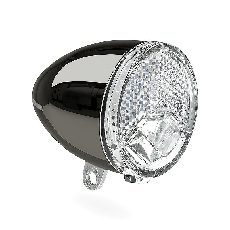 AXA Dynamo-LED-Scheinwerfer 606 Auto 15 Lux dark chrome 15 Lux  SB-Karte