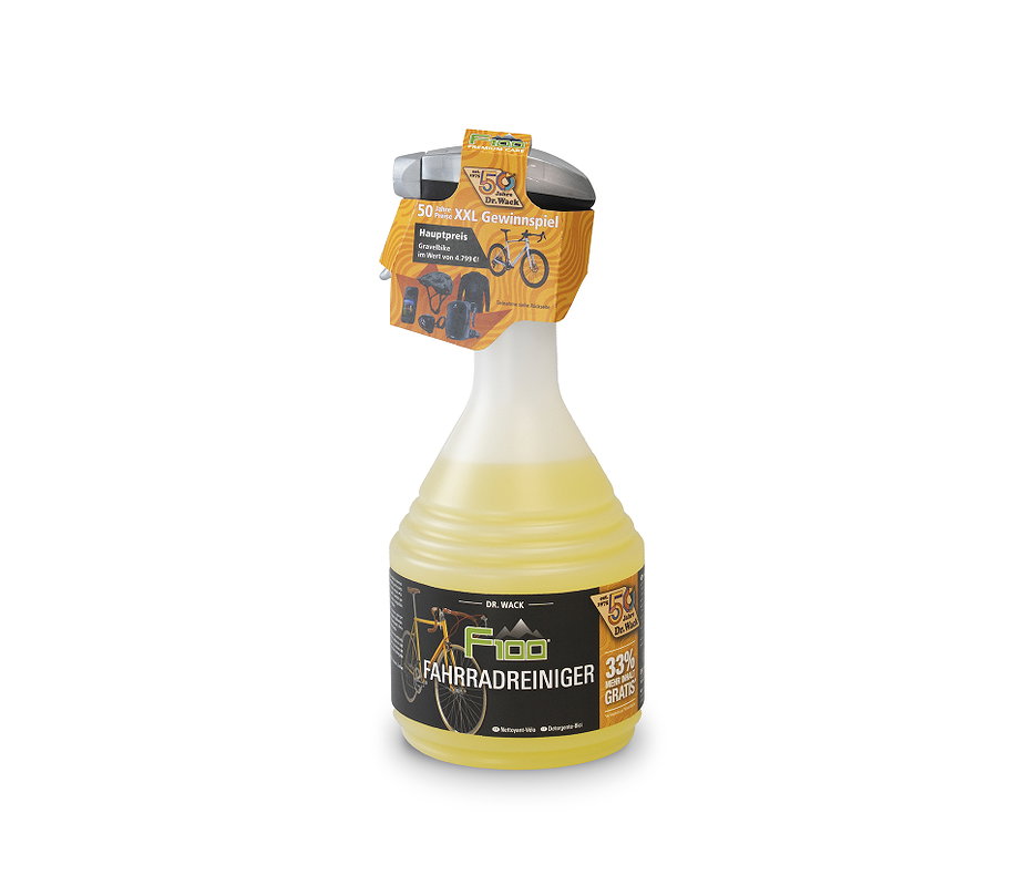 F100 Fahrradreiniger Jubiläums Aktion +33% Gratis 1 l Sprühflasche