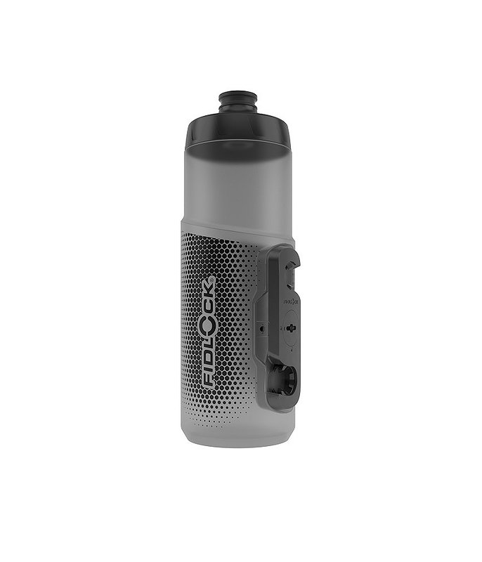 FIDLOCK Trinkflasche TWIST Single inkl. bottle connector transparent schwarz 0,60 L