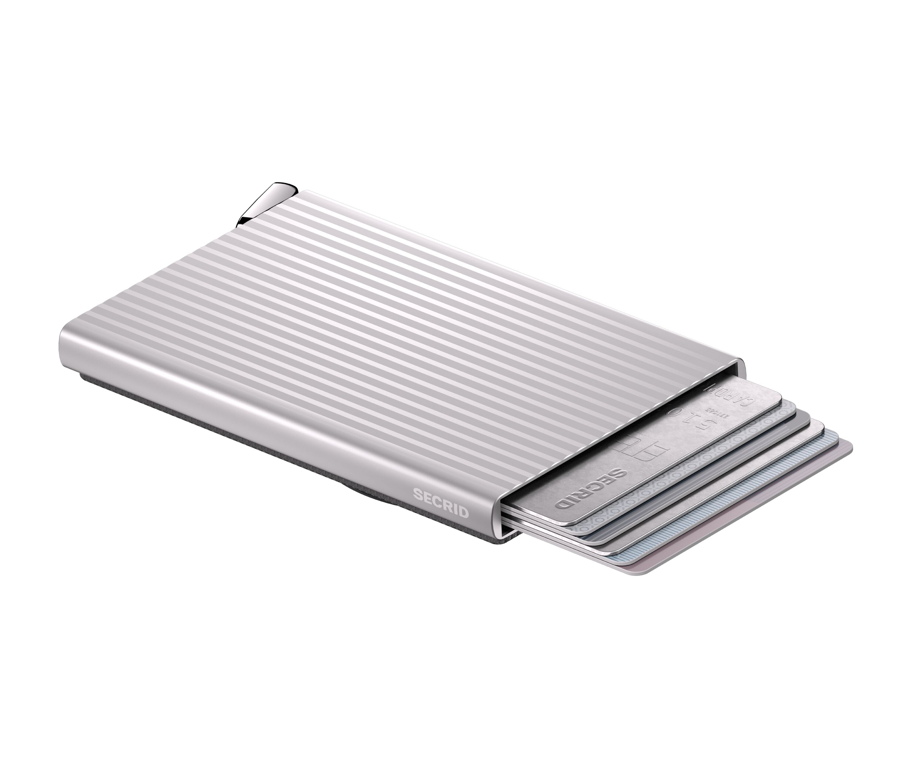 Secrid Cardprotector Fluted for Magsafe Silver+ – flach liegend