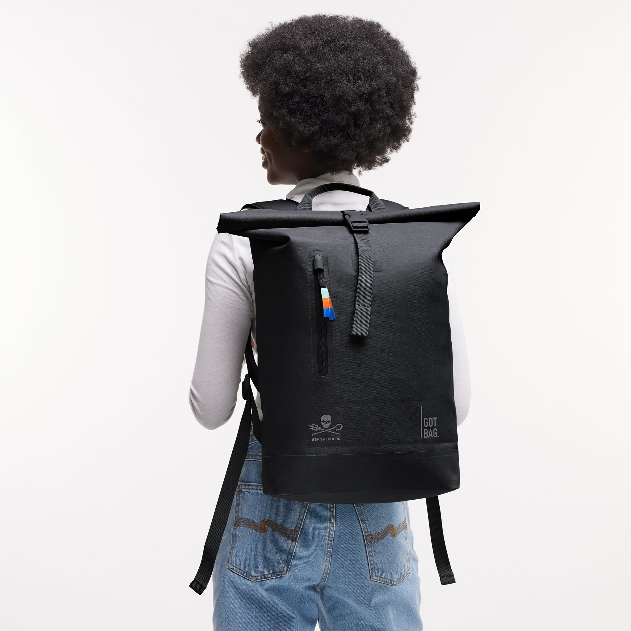 GOT BAG Rolltop Lite 2.0 Sea Shepherd Black