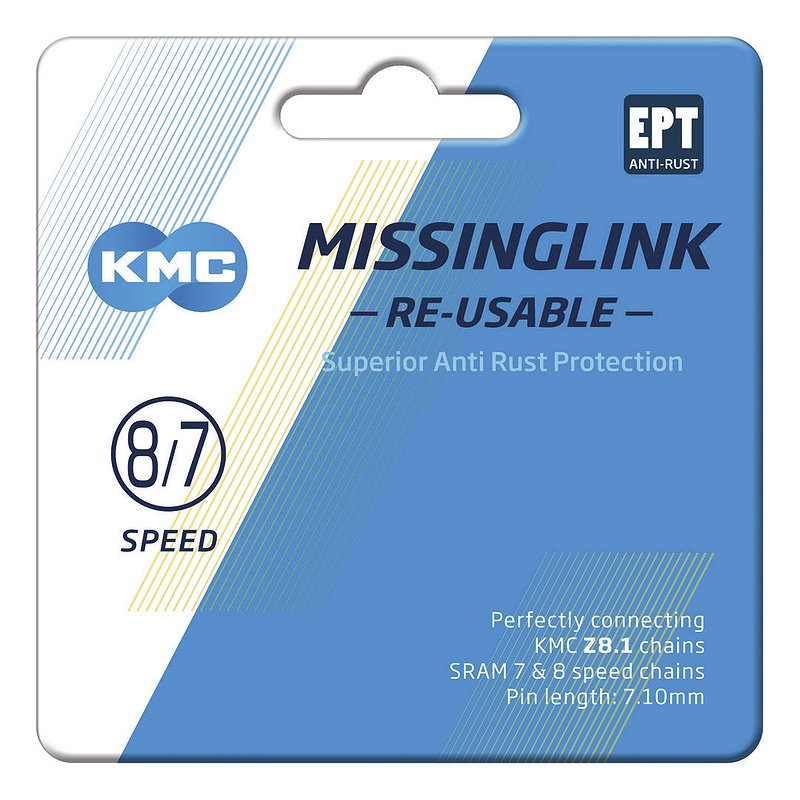 KMC Kettenverschlussglied MissingLink EPT 7/8-fach (7,1 mm) silber 1/2" x 3/32"