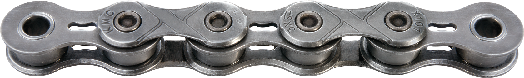 KMC E-Bike Kette e101 EPT WAXED Nabenschaltung silber 112 Glieder, 1/2" x 1/8"