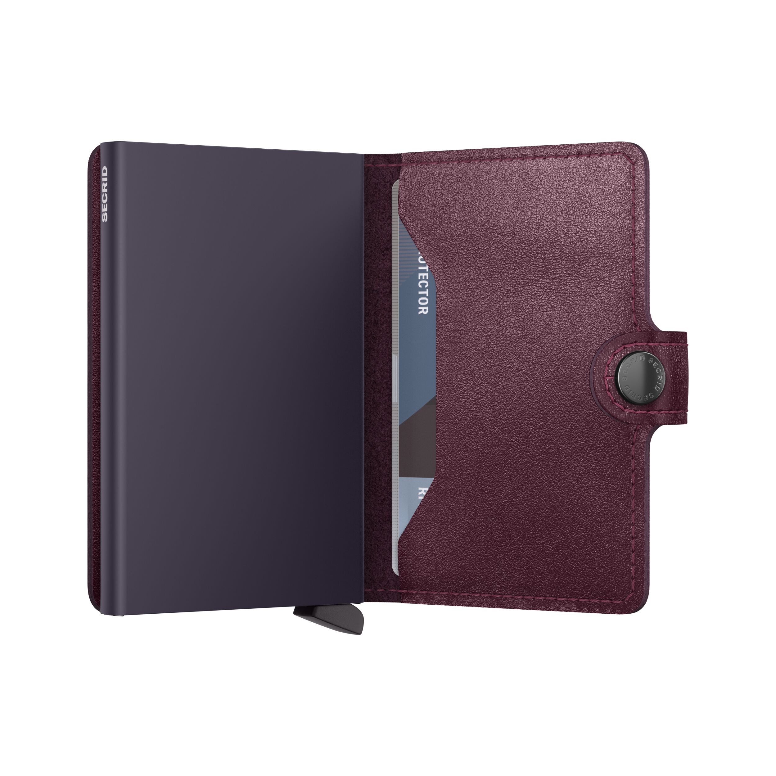 Secrid Miniwallet Original Cranberry – Schrägansicht