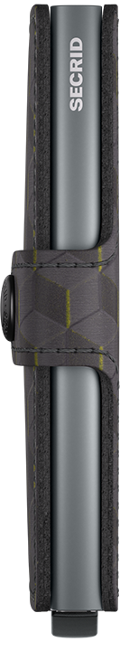 Secrid Miniwallet Optical Grey-Yellow – Seitenansicht