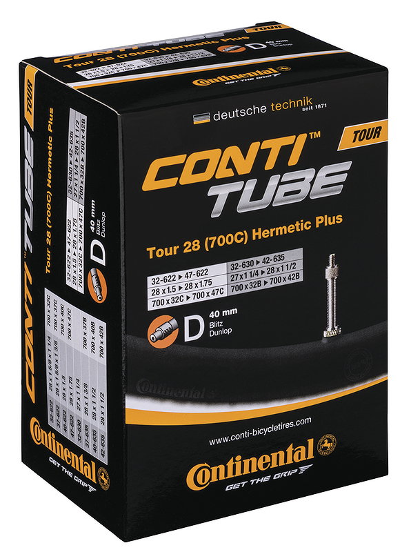 Continental Fahrradschlauch Hermetic Plus 28" 28" DV 40 mm 32/47-622/42-635