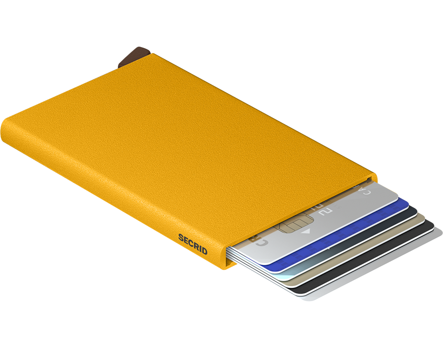 Secrid Cardprotector Powder Ochre – geöffnet