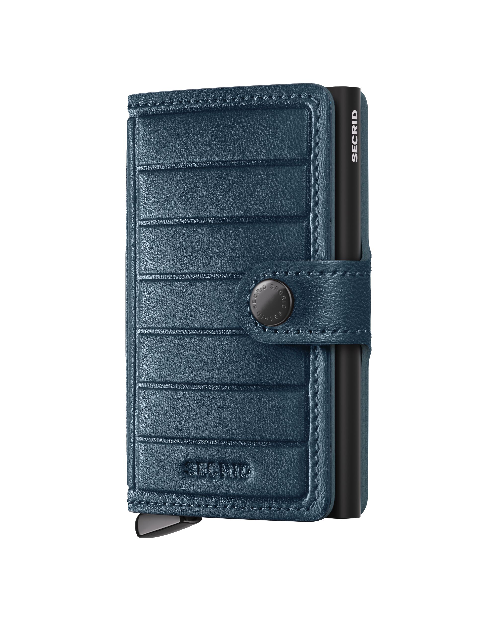 Secrid Miniwallet Emboss Lines Teal+ – Vorderansicht
