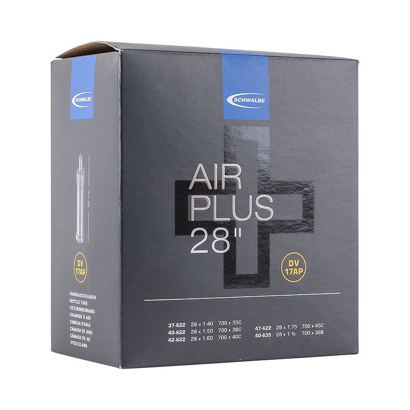 Schwalbe Fahrradschlauch Air Plus 28" DV 17AP 40 mm 37/47-622/635