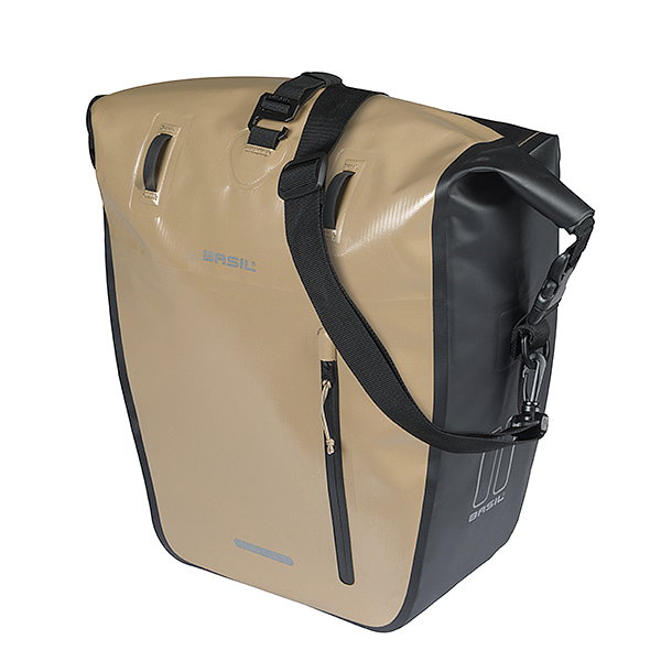 Basil Einzeltasche Rivo L sand/schwarz