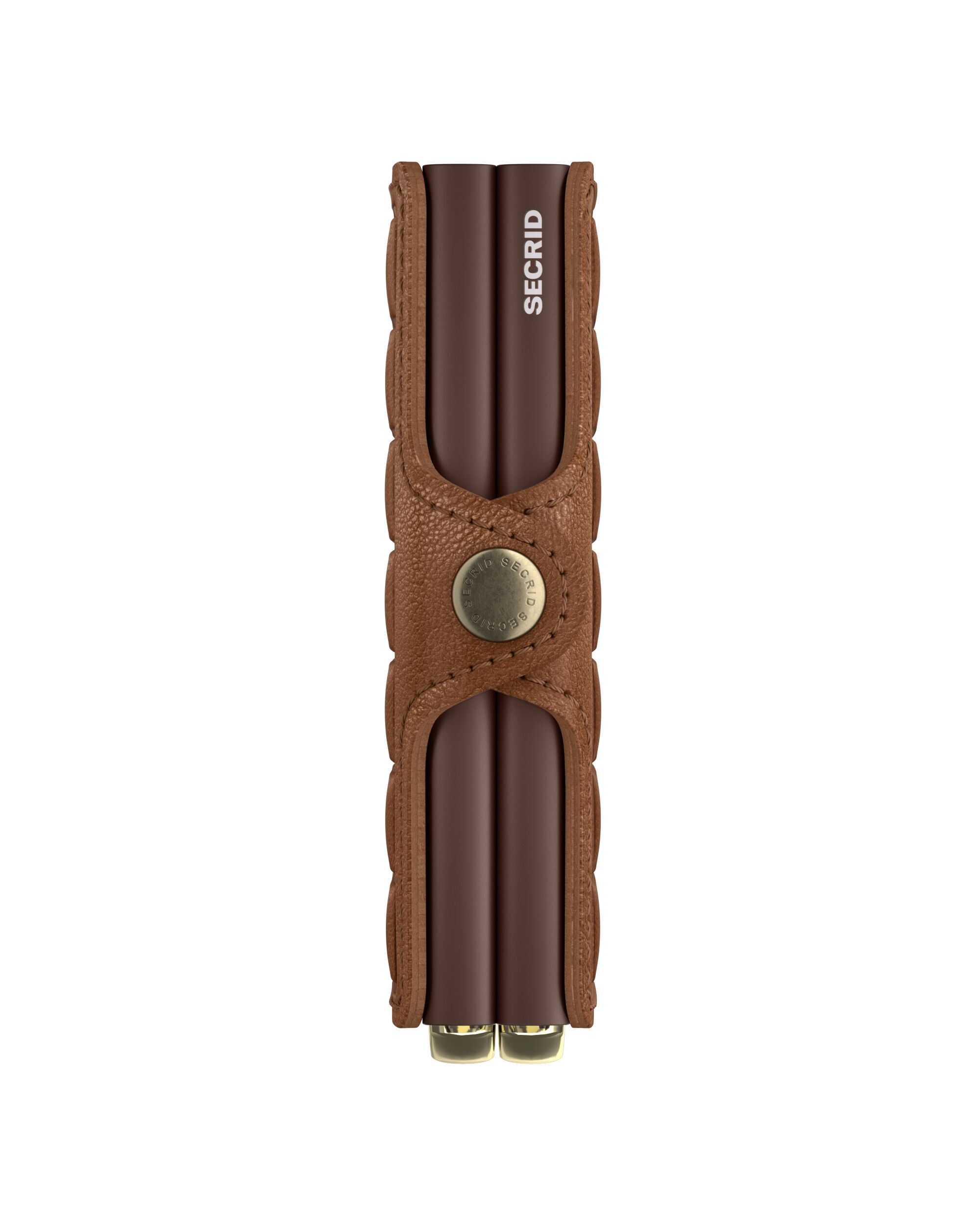 Secrid Twinwallet Emboss Lines Cognac+ – Seitenansicht