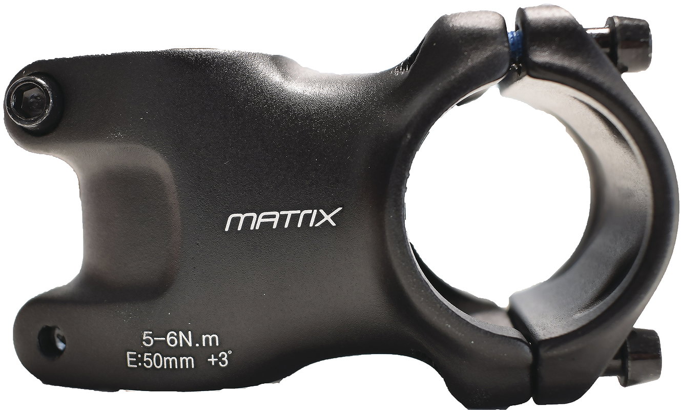 MATRIX Ahead-Vorbau ST19 Alu 50 mm schwarz-matt 31,8 mm 1 1/8" +/-3°