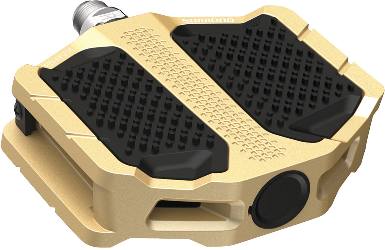 Shimano Plattformpedal PDEF205 gold EPDEF205K SB-Verpackung