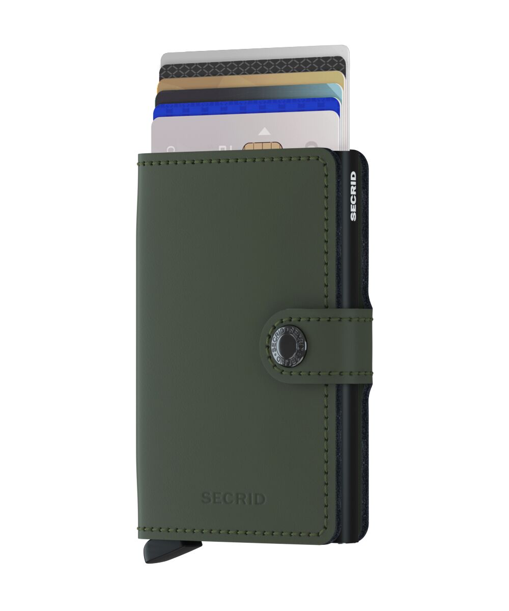 Secrid Miniwallet Matte Green-Black – mit Karten