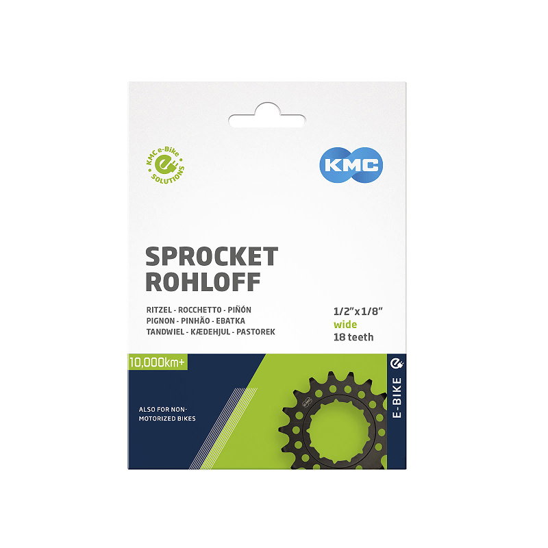 KMC Ritzel flach für Rohloff schwarz 1/2" x 1/8" 18 Zähne