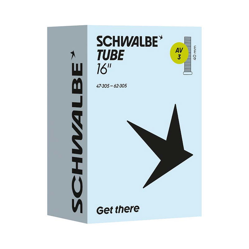 Schwalbe Fahrradschlauch AV Ventil Nr. 3 16" 40 mm 47/62-305