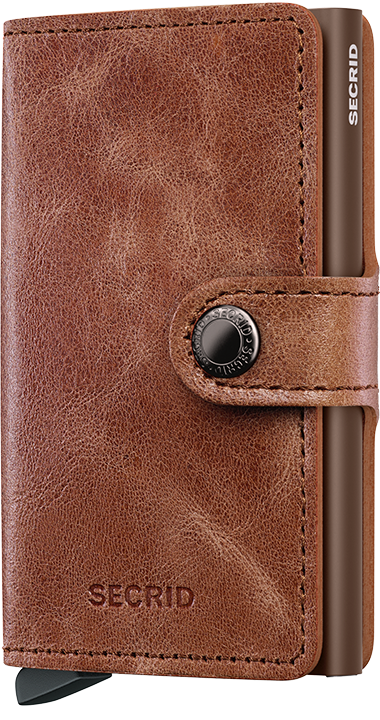 Secrid Miniwallet Vintage Cognac-Brown – Vorderansicht