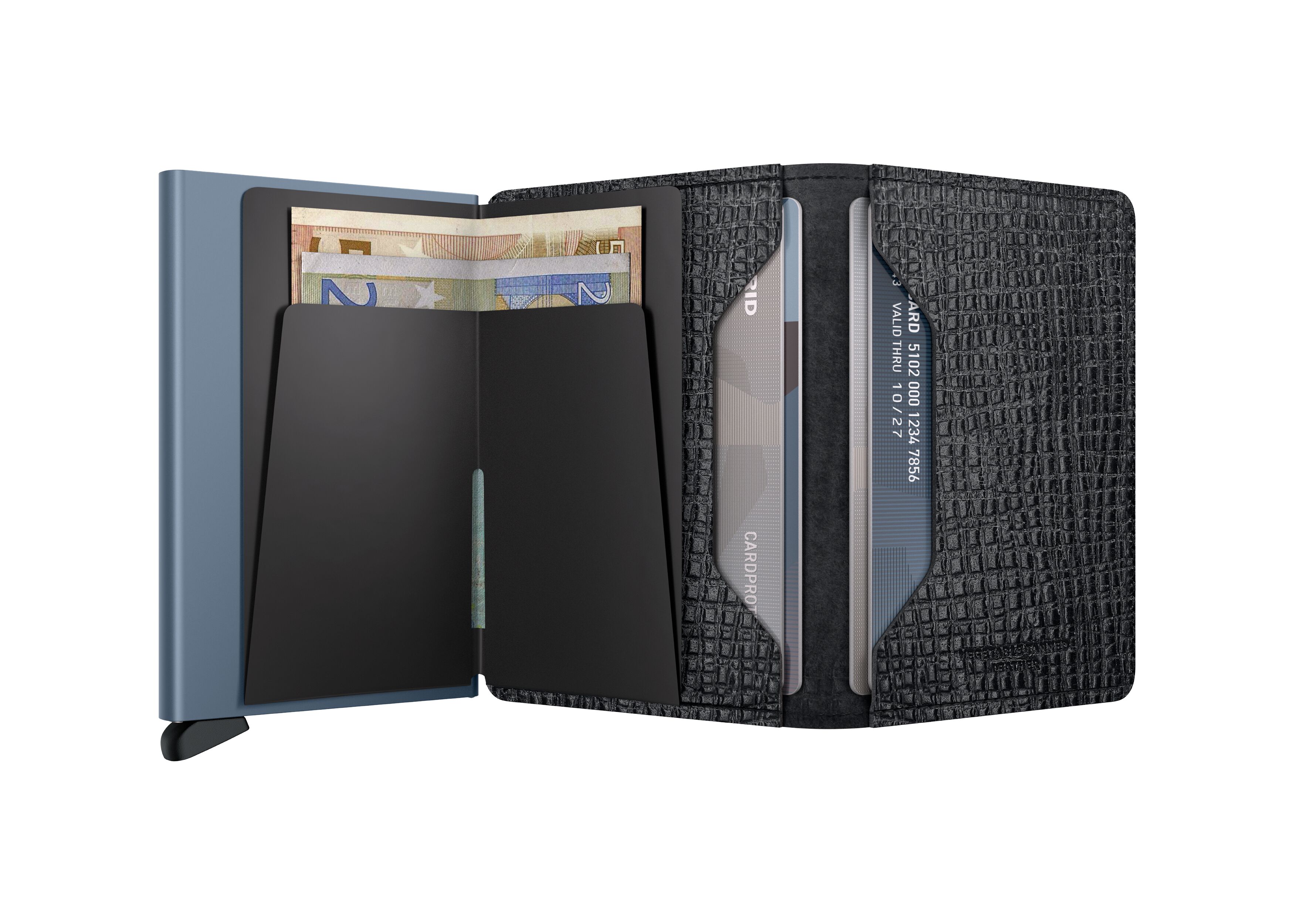 Secrid Slimwallet Palmellato Black – geöffnet