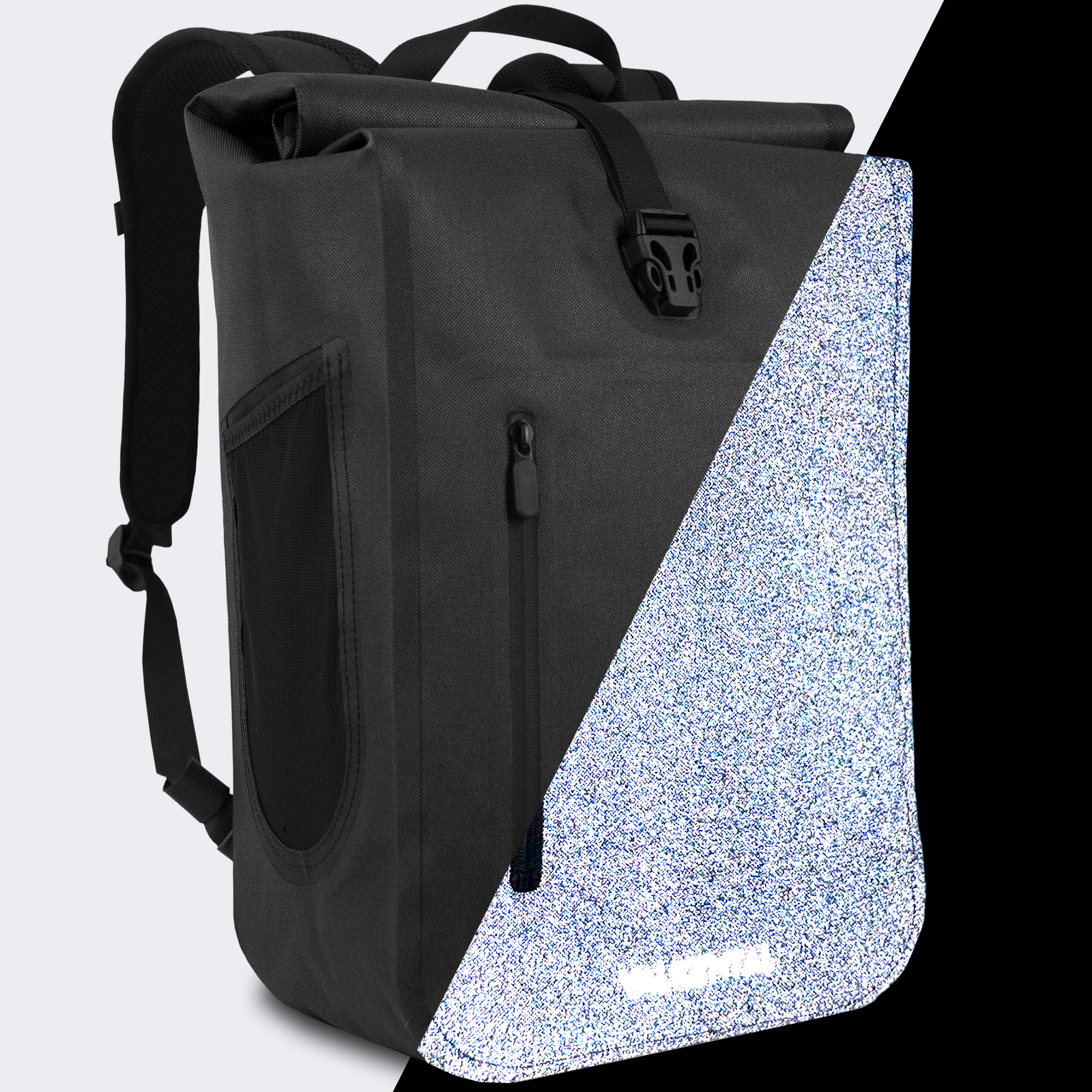 NEU: Waterproof Daily Backpack - Wasserdichter & vollreflektierender Rucksack mit top Organisation – Black Reflective