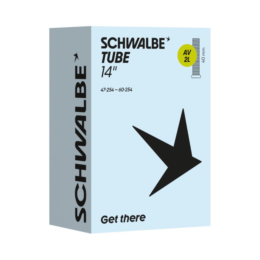 Schwalbe Fahrradschlauch AV Ventil Nr. 2L 14" 40 mm 47/60-254