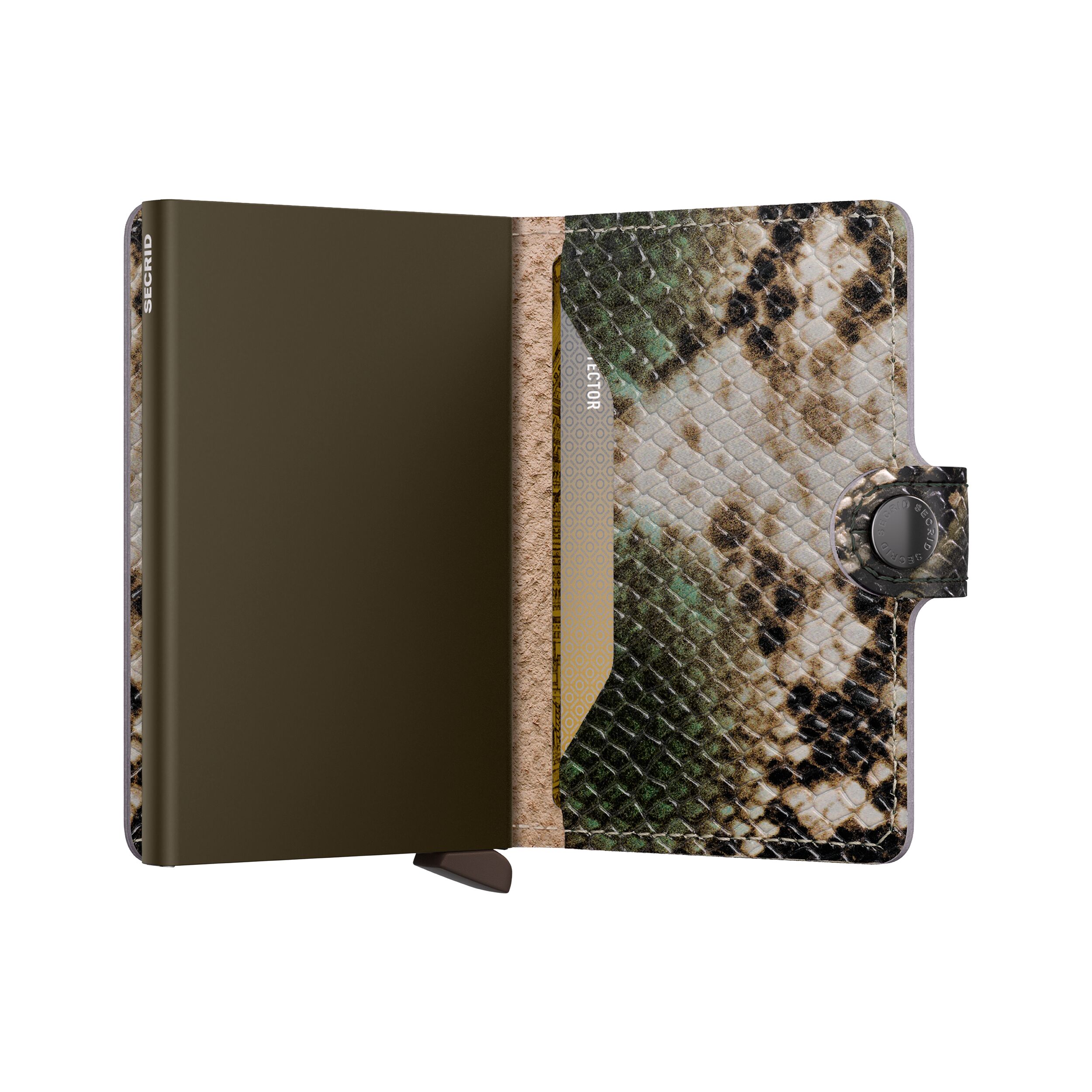 Secrid Miniwallet Serpent Green – Schrägansicht